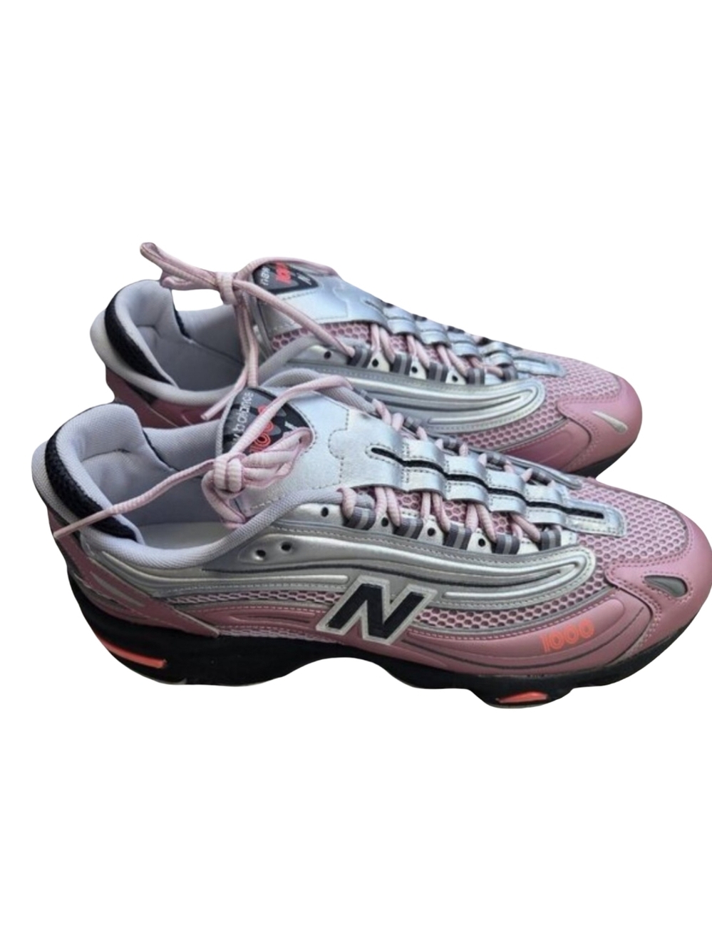 New Balance 1000 Silver Pink Metallic Mesh Running Sneakers M1000MC Womens 11.5 - Picture 6 of 16